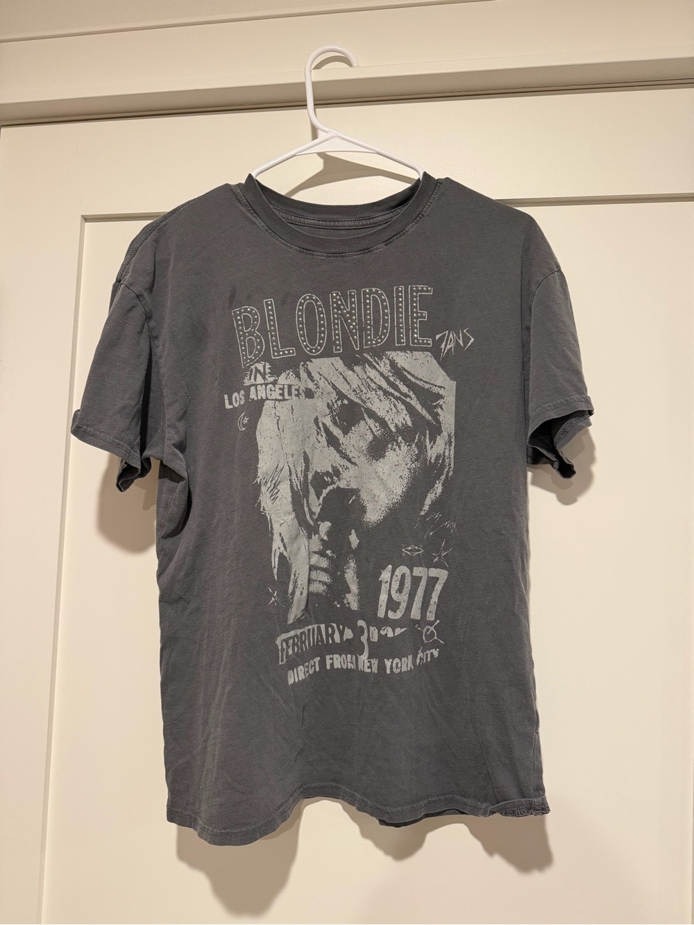 Blondie 1977 Short Sleeve Graphic Tee - Charcoal Gray